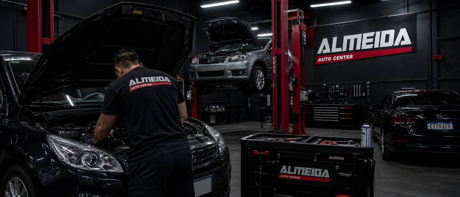 Oficina automotiva para avaliação de veículos diesel